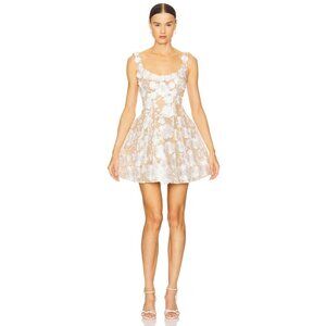 Bronx and Banco Jasmin Bridal White Floral Mini Dress XS NWT $695